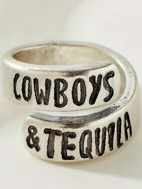 Vintage Cowboys & Tequila Retro Ring SZ 7